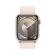 שעון חכם - Apple Watch Series 9 GPS + Cellular 41mm Starlight Aluminium Case with Starlight Sport Loop - צבע אור כוכבים שנה אחריות ע"י היבואן הרשמי