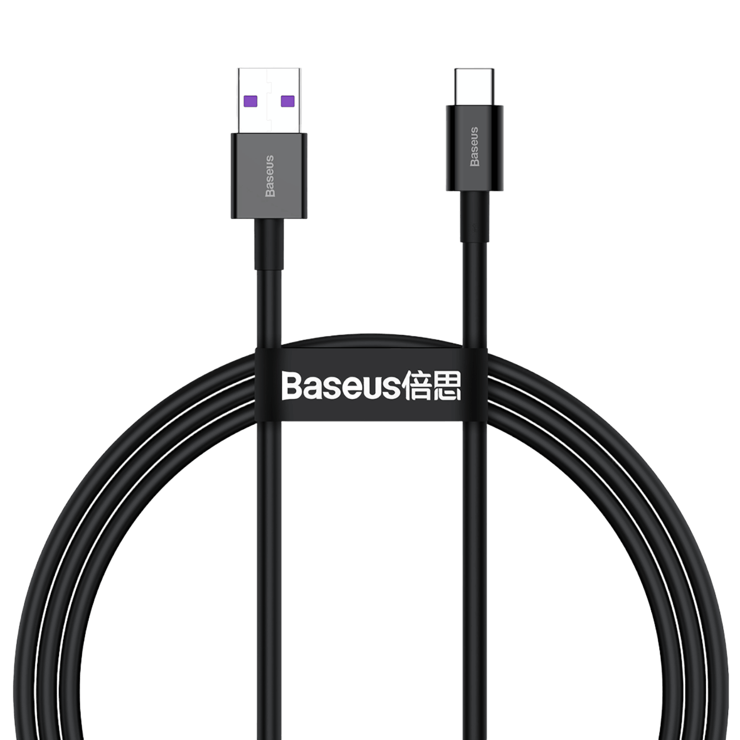 כבל טעינה וסנכרון Baseus Superior Data Fast Charging 66W USB to Type-C - צבע שחור שנה אחריות ע