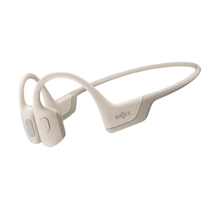 אוזניות עצם אלחוטיות Shockz OpenRun Pro IP55 - צבע בז' שנתיים אחריות עי היבואן הרשמי