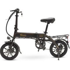 אופניים חשמליים עם צג דיגיטלי Rider Light - צבע שחור שנה אחריות ע"י היבואן הרשמי