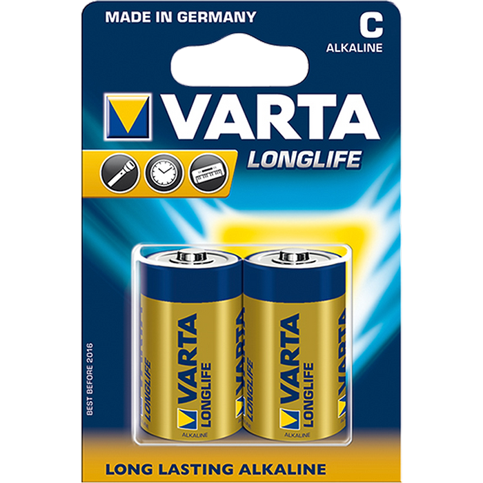 מארז 2 סוללות Varta Alkaline Longlife C LR14