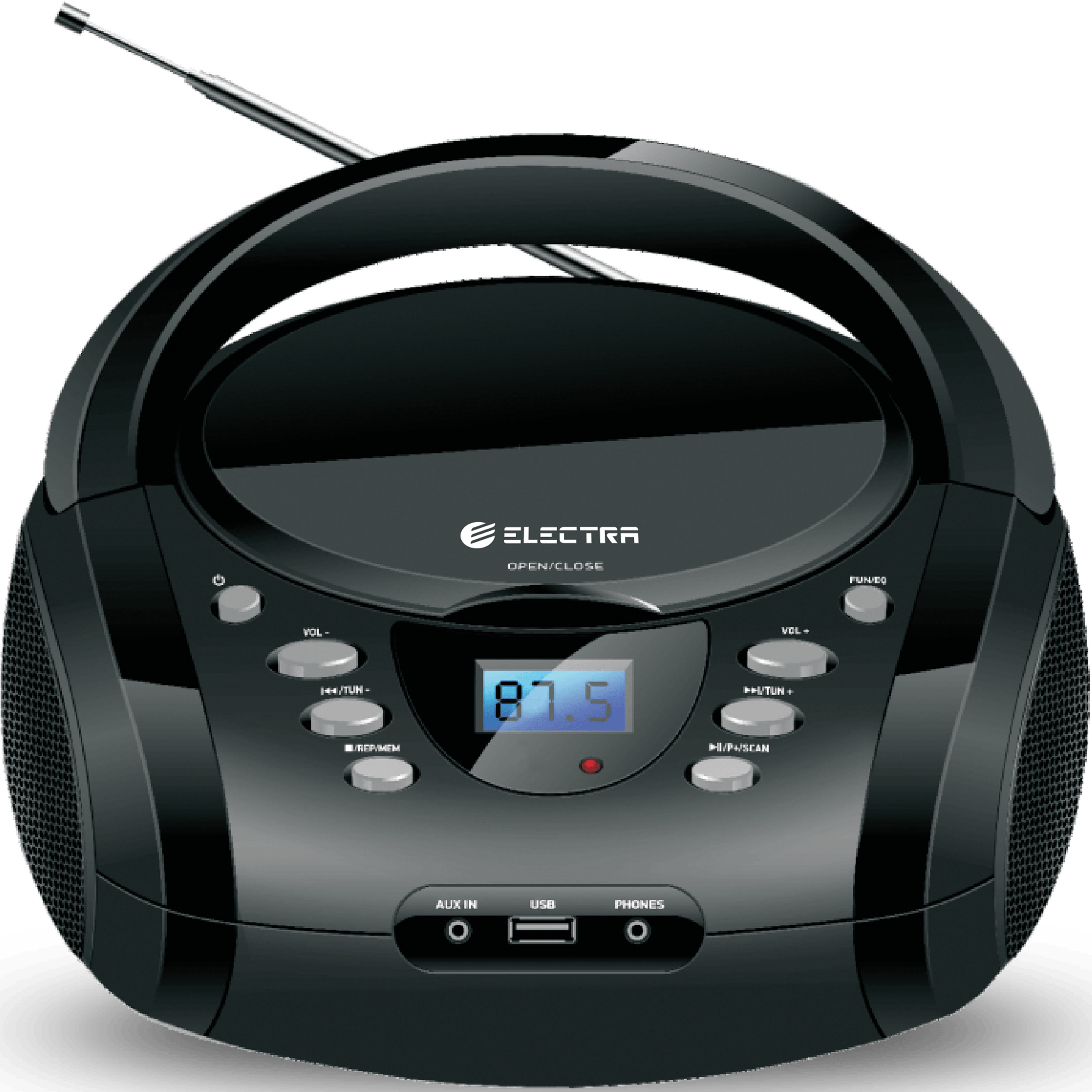 רדיו דיסק נייד Electra E3 Bluetooth  - צבע שחור שנה אחריות ע