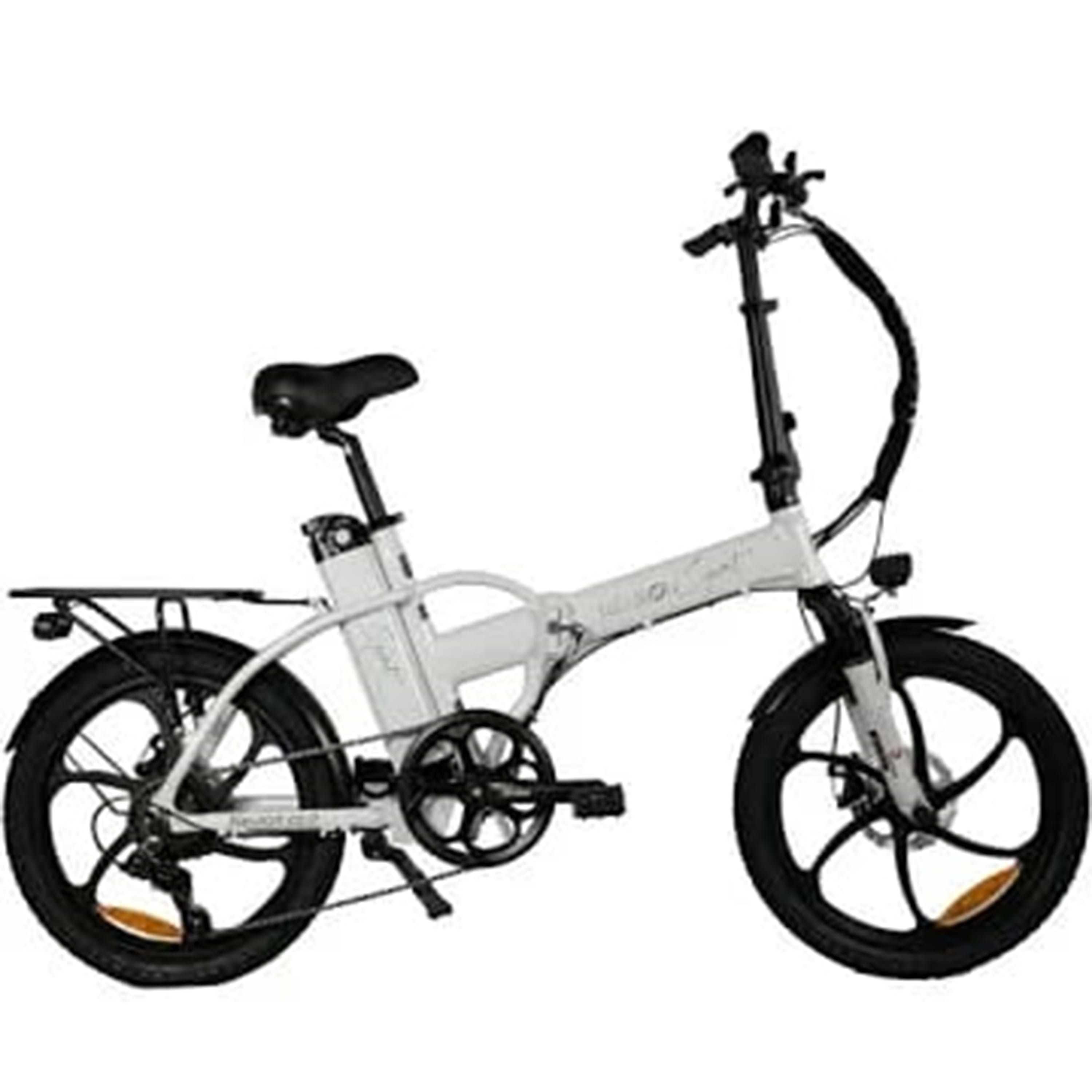 אופניים חשמליים עם צג דיגיטלי Neuron Spirit - צבע לבן עם ג'אנטים שחורים שנה אחריות ע