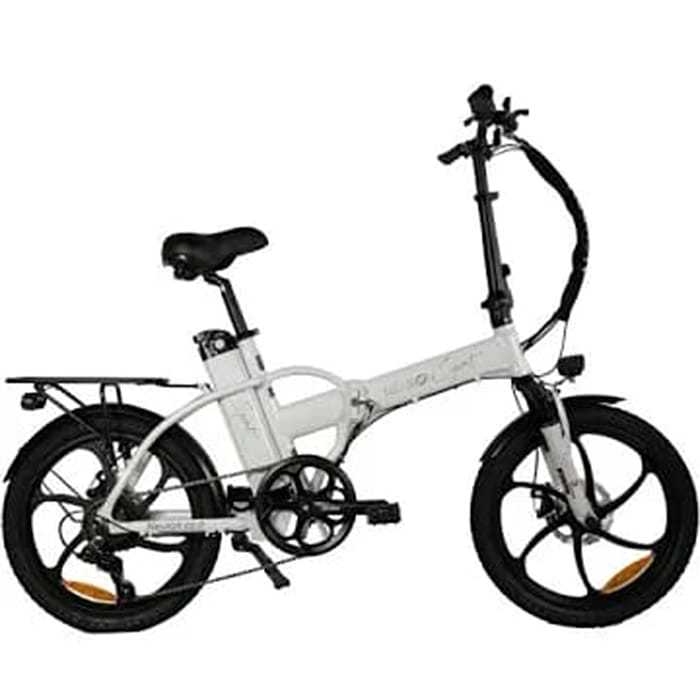 אופניים חשמליים עם צג דיגיטלי Neuron Spirit - צבע לבן עם ג'אנטים שחורים שנה אחריות עי היבואן הרשמי