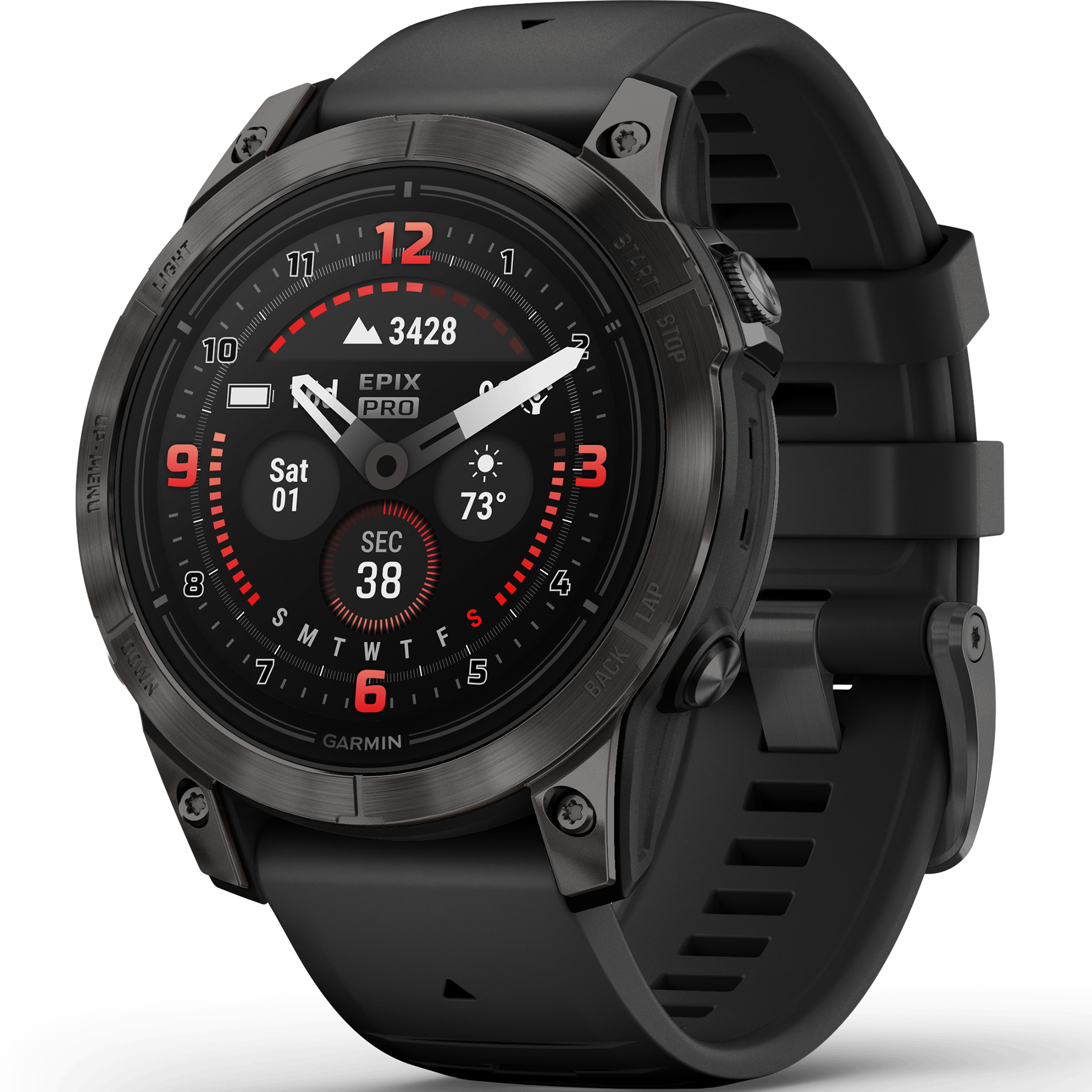 שעון ספורט חכם Garmin Epix Pro (Gen 2) Sapphire Titanium 47mm - צבע שחור פחם שנתיים אחריות ע