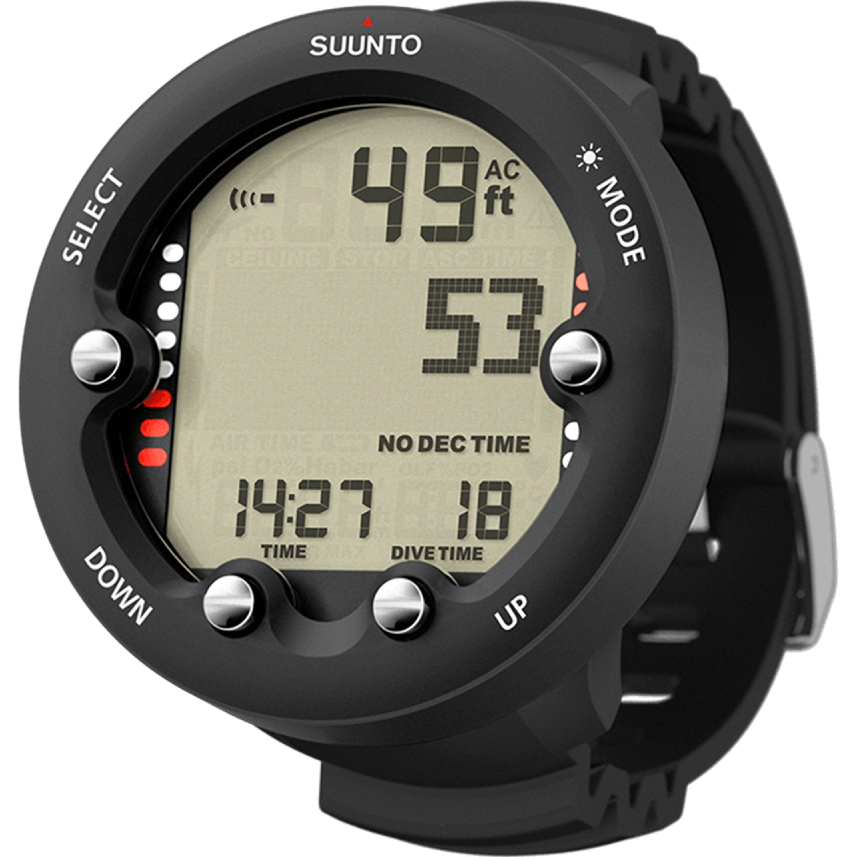 שעון מחשב צלילה Suunto Zoop Novo 66.1mm - צבע שחור שנתיים אחריות ע