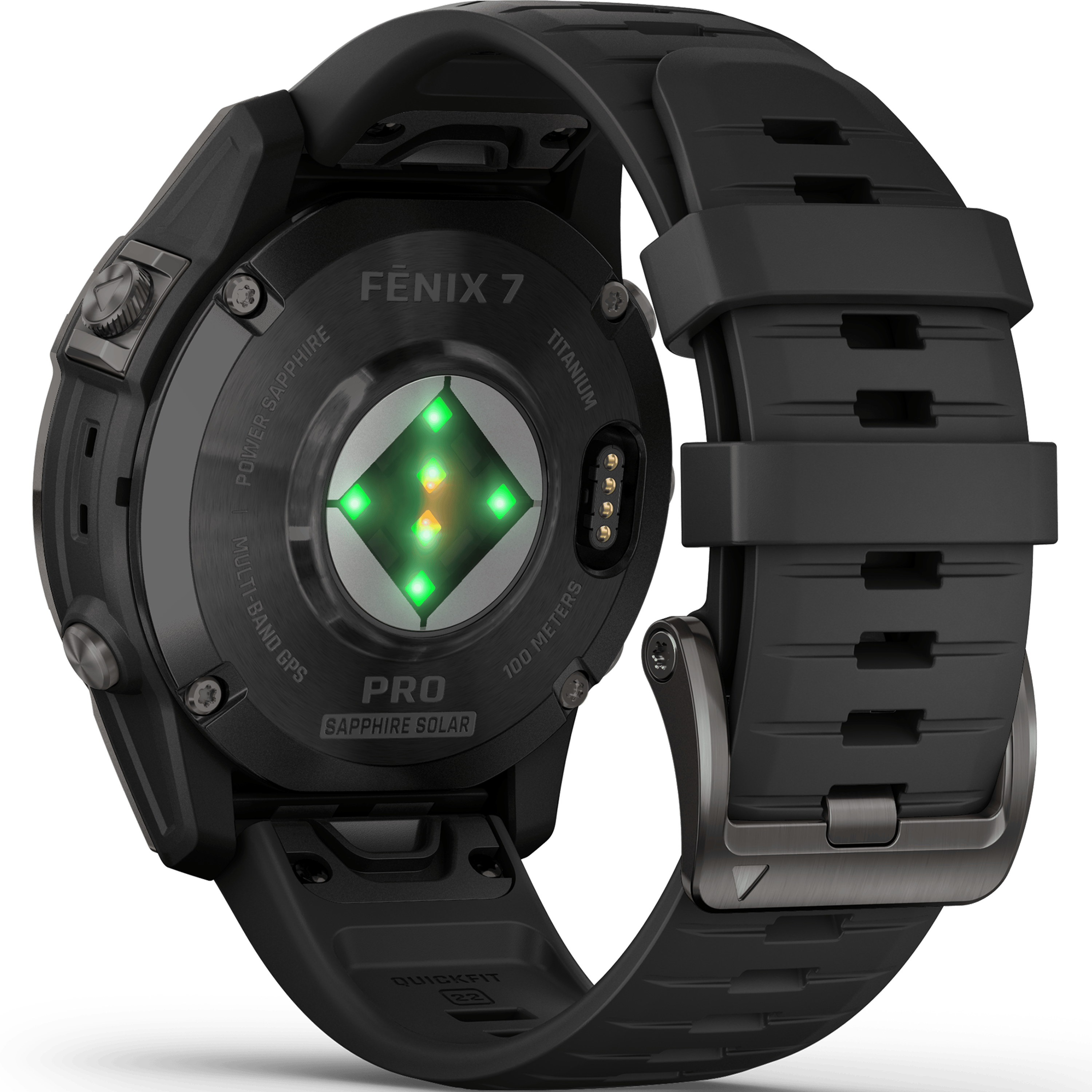 שעון ספורט חכם Garmin Fenix 7 Pro Sapphire Solar Titanium 47mm - צבע שחור פחם שנתיים אחריות ע