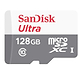 כרטיס זיכרון SanDisk Ultra® 128GB microSDXC 100MB/s Class 10 UHS-I - שבע שנות אחריות ע"י היבואן הרשמי