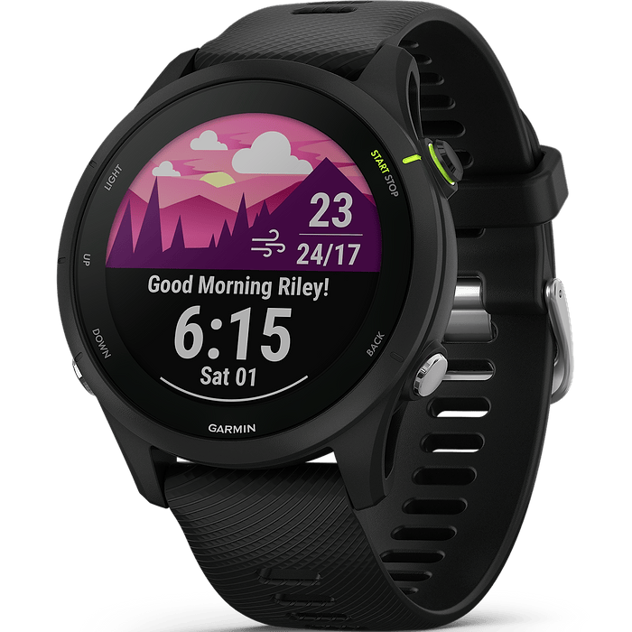 שעון ספורט חכם Garmin Forerunner 255 Music GPS 46mm - צבע שחור שנתיים אחריות עי היבואן הרשמי