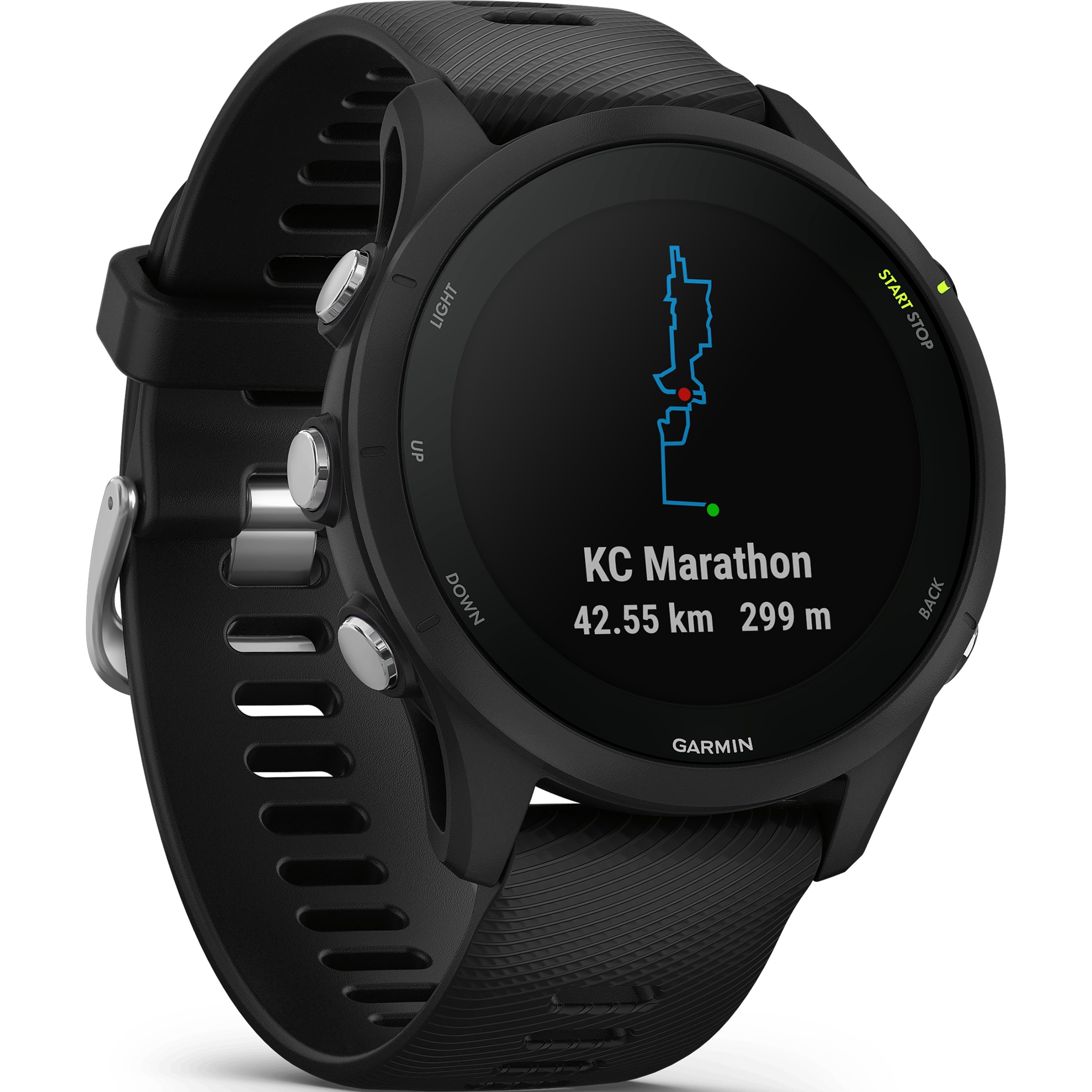 שעון ספורט חכם Garmin Forerunner 255 Music GPS 46mm - צבע שחור שנתיים אחריות ע
