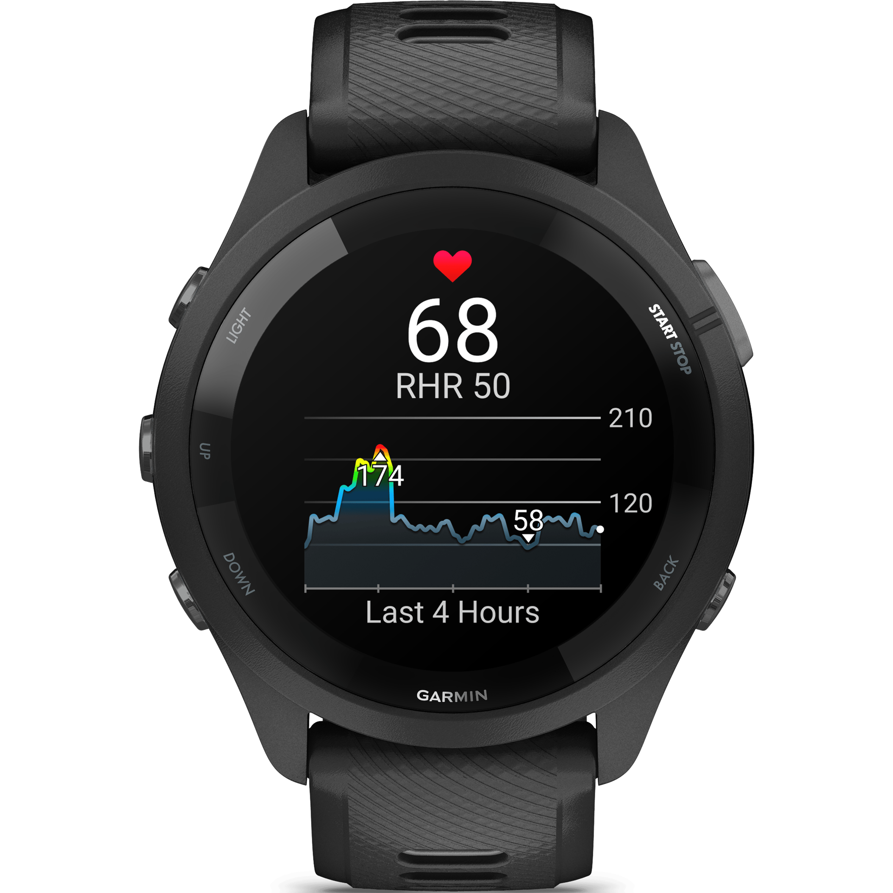 שעון ספורט חכם Garmin Forerunner 265 GPS 46mm - צבע שחור שנתיים אחריות ע