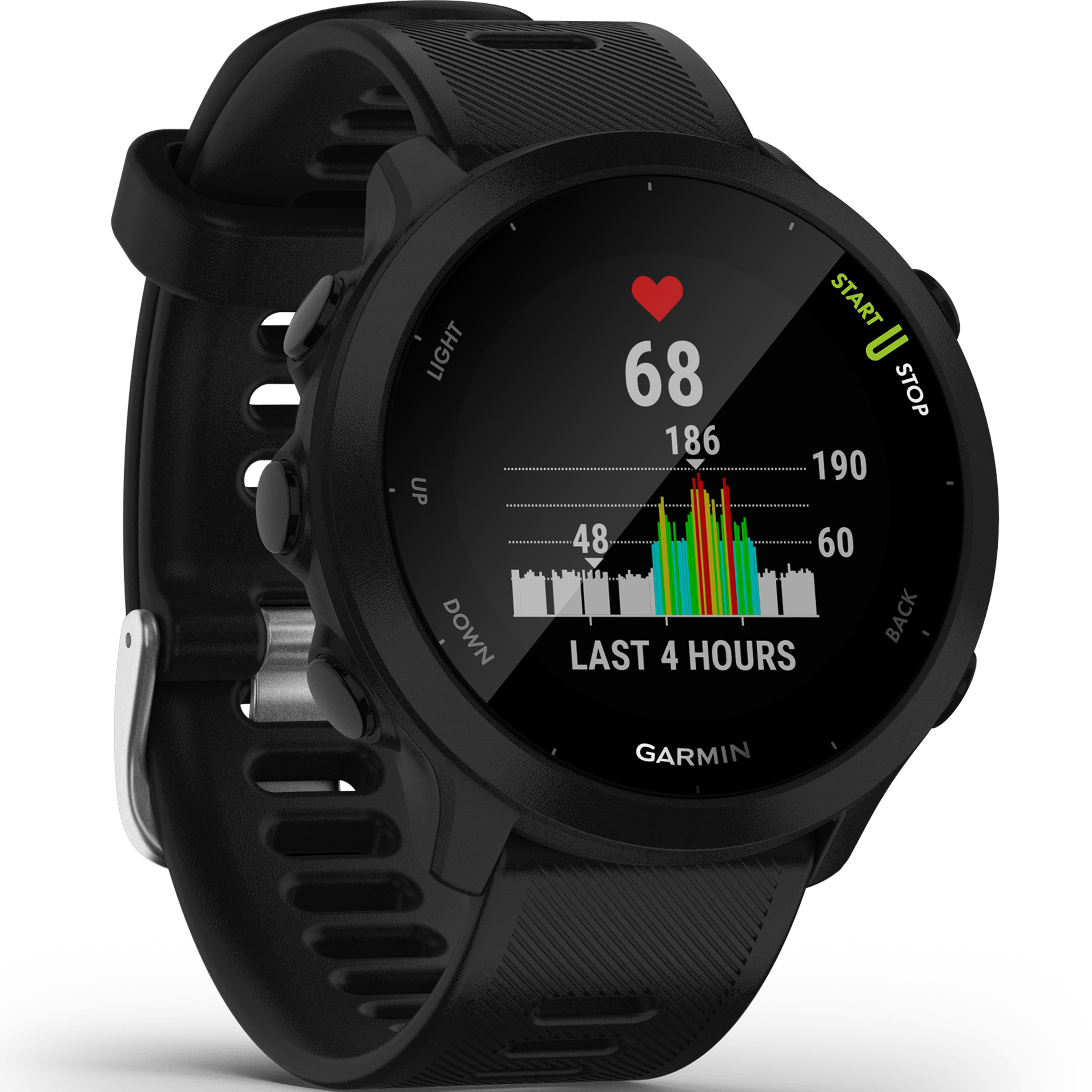 שעון ספורט חכם Garmin Forerunner 55 GPS 42mm - צבע שחור שנתיים אחריות ע