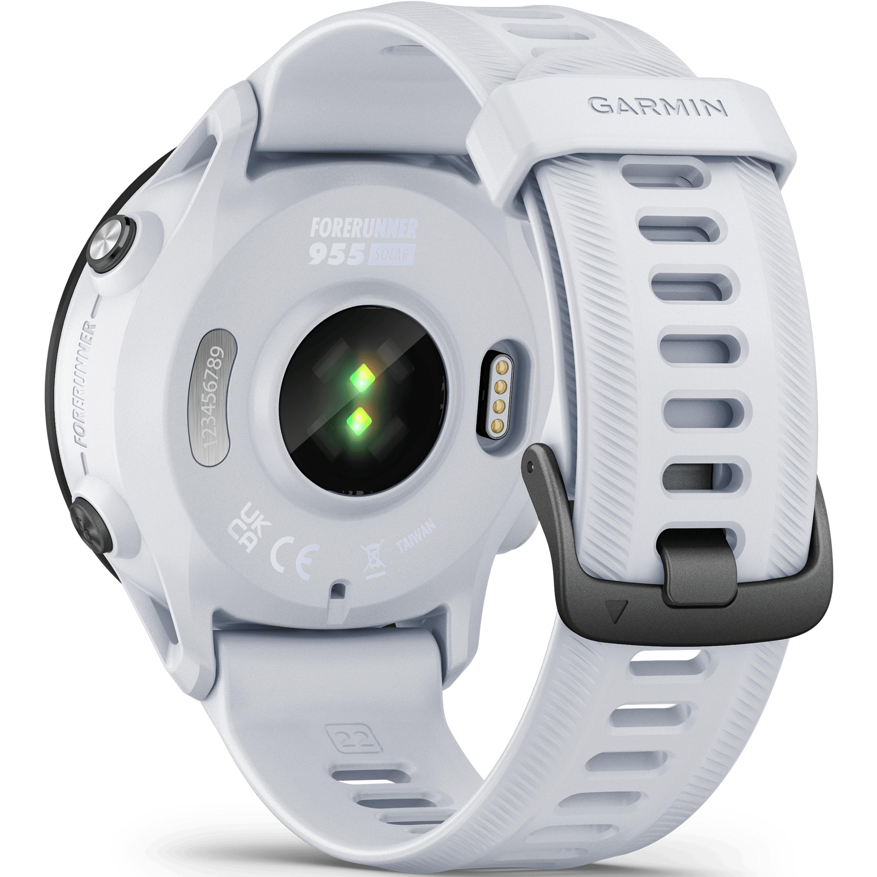 שעון ספורט חכם Garmin Forerunner 955 Solar 46.5mm GPS - צבע לבן שנתיים אחריות ע
