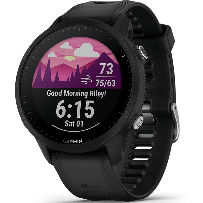 שעון ספורט חכם Garmin Forerunner 955 46.5mm GPS - צבע שחור שנתיים אחריות עי היבואן הרשמי