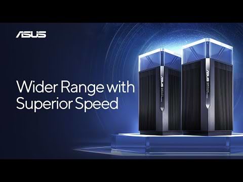 ראוטר אלחוטי Asus ZenWiFi Pro ET12 AXE11000 WiFi 6E שתי יחידות - צבע שחור שלוש שנות אחריות ע