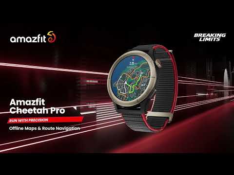 שעון ספורט חכם Amazfit Cheetah Pro GPS 47mm - צבע שחור שנה אחריות ע