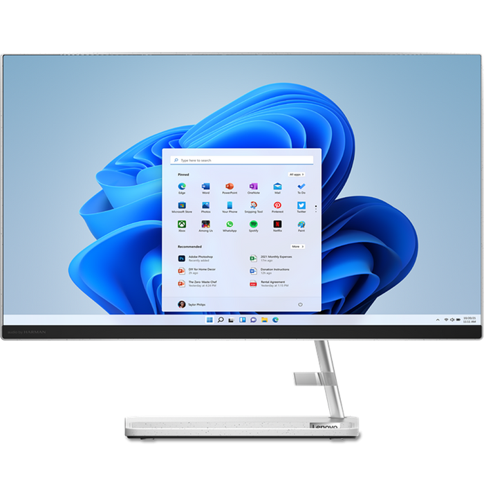 מחשב AIO עם מסך מגע Lenovo IdeaCentre AIO 3 24IAP7 F0GH014MIV - Core i7-13620H 1TB SSD 16GB RAM Windows 11 - צבע לבן שנה אחריות עי היבואן הרשמי 