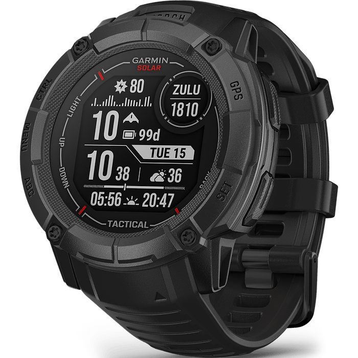 שעון ספורט חכם Garmin Instinct 2X Solar Tactical Edition 50mm - צבע שחור גרפיט שנתיים אחריות עי היבואן הרשמי