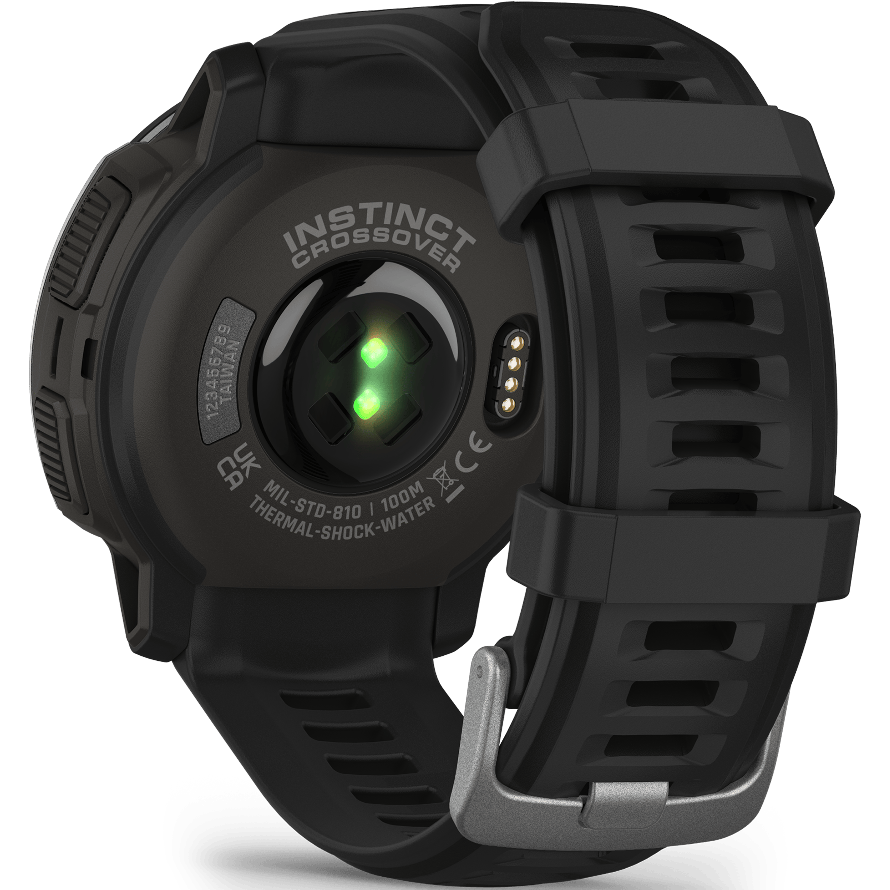 שעון ספורט חכם Garmin Instinct Crossover Standard Edition 45mm GPS - צבע שחור שנתיים אחריות ע
