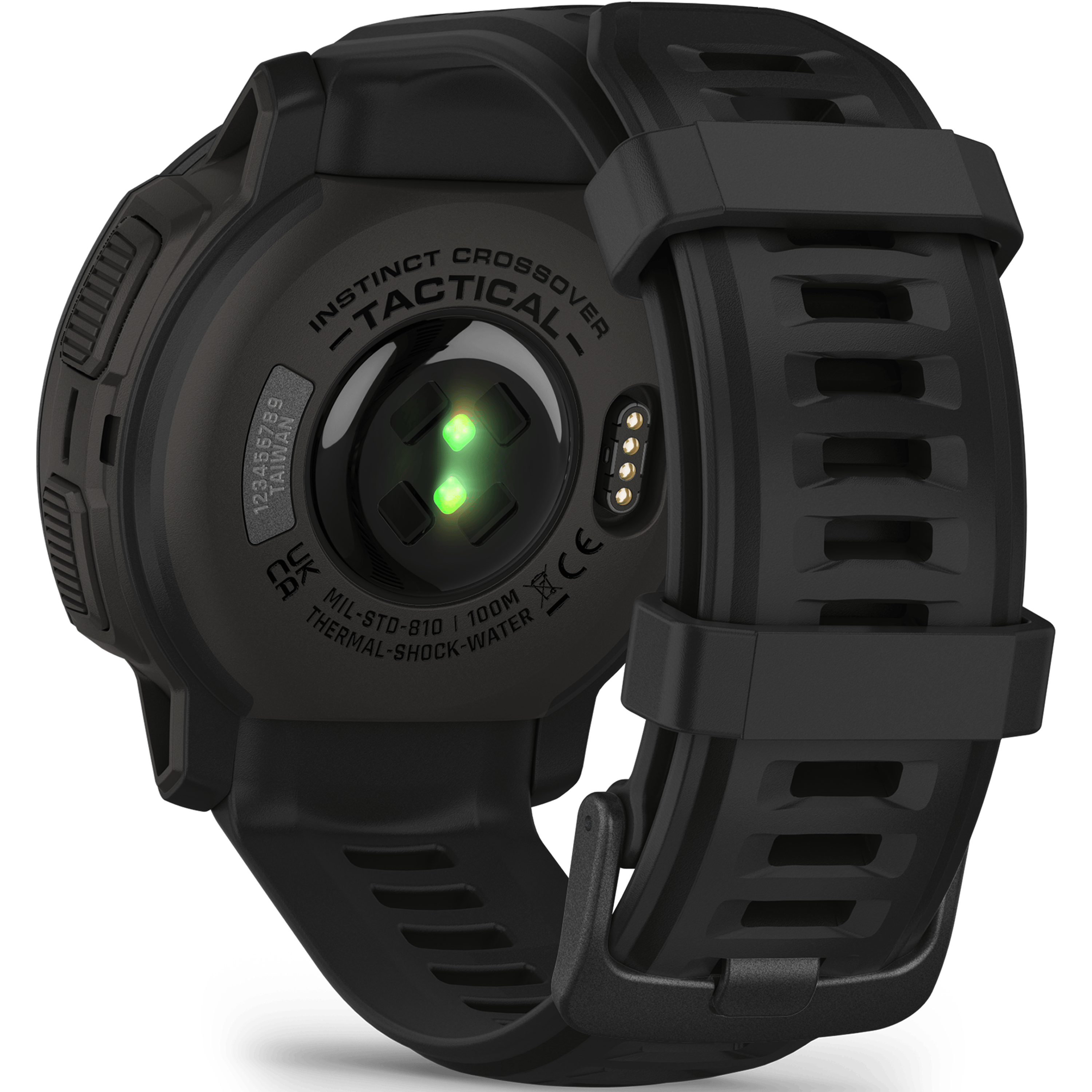 שעון ספורט חכם Garmin Instinct Crossover Solar Tactical Edition 45mm GPS - צבע שחור שנתיים אחריות ע