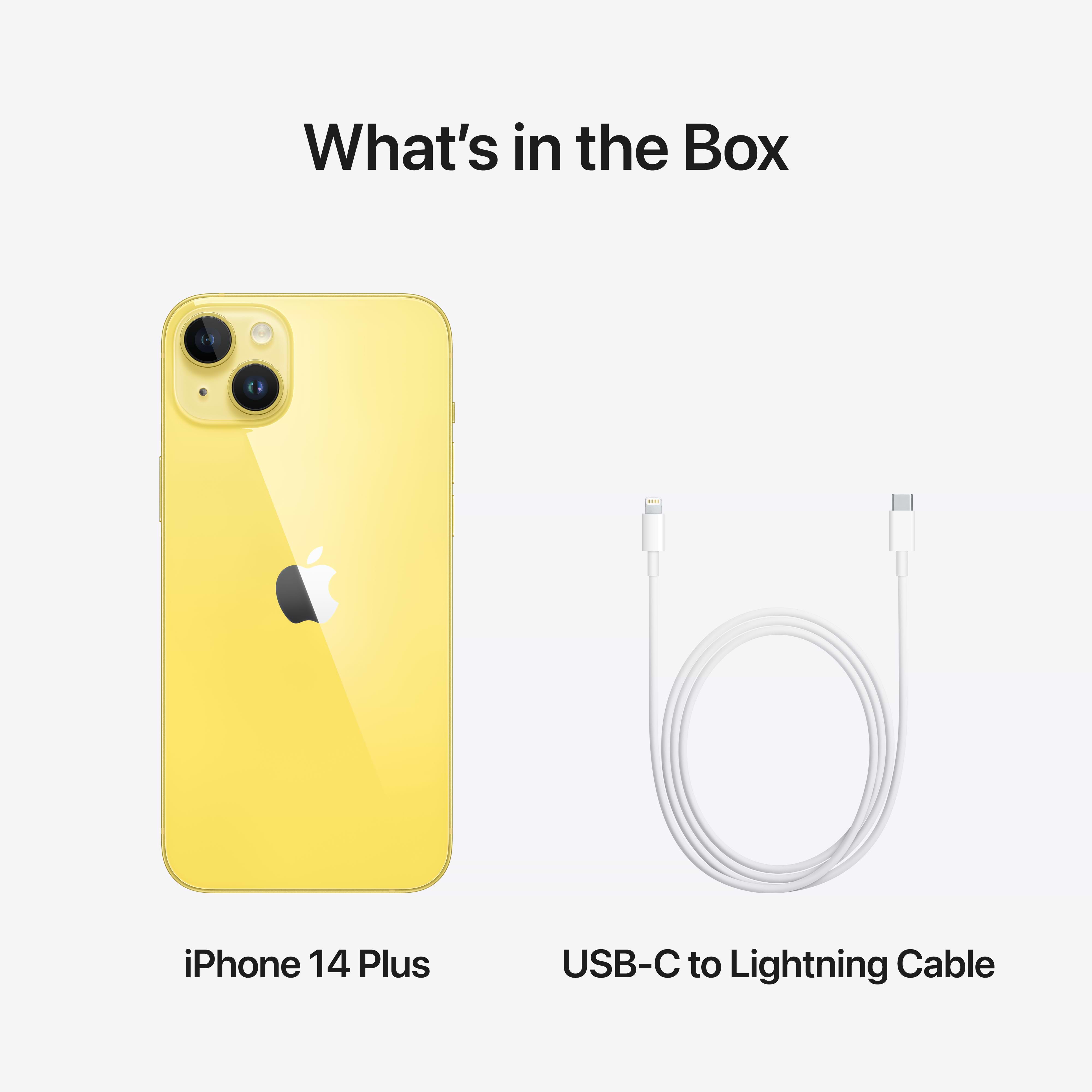 סמארטפון Apple iPhone 14 Plus 512GB - צבע צהוב אחריות ע