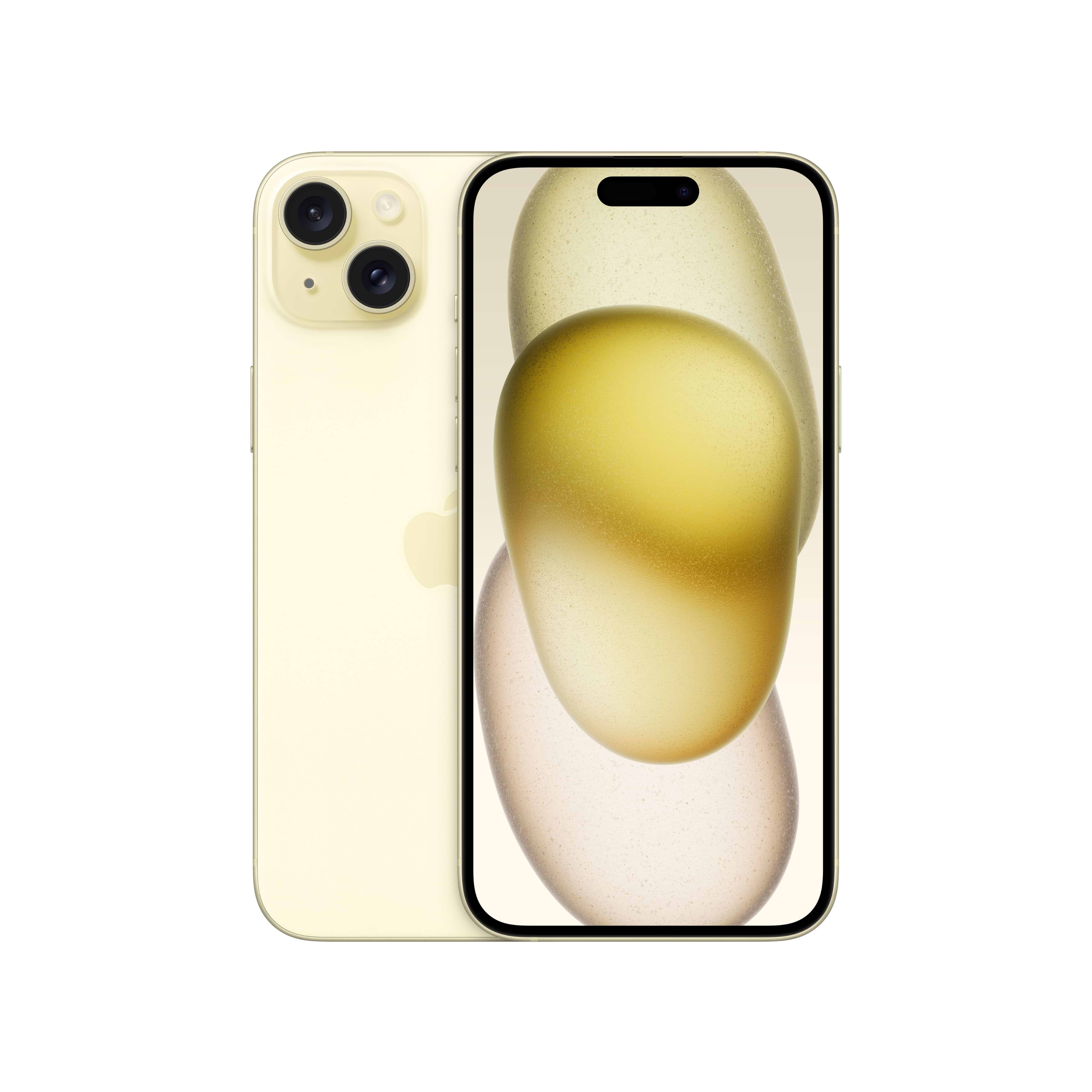 סמארטפון Apple iPhone 15 Plus 256GB - צבע צהוב שנה אחריות ע״י היבואן הרשמי 