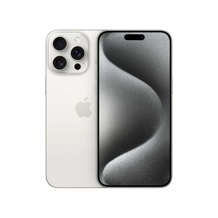 סמארטפון Apple iPhone 15 Pro Max 1TB - צבע לבן טיטניום שנה אחריות ע״י היבואן הרשמי 