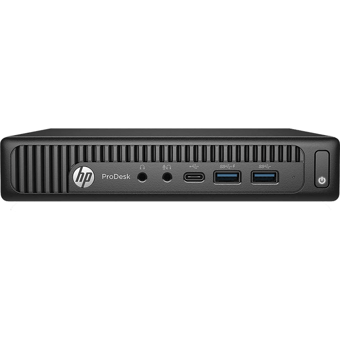 מחשב נייח מחודש HP ProDesk 600 G2 Mini Core i3-6100T 128GB SSD 8GB RAM Windows 11 Pro - צבע שחור שנה אחריות