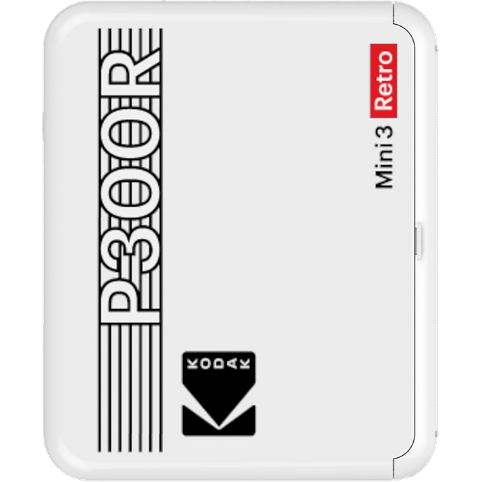 מדפסת פיתוח מיידי Kodak Mini2 Retro P300R - צבע לבן שנה אחריות עי היבואן הרשמי