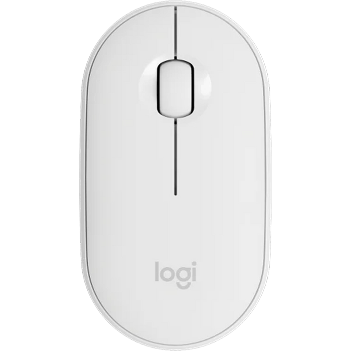 עכבר אלחוטי Logitech Pebble M350 2.4GHz/Bluetooth - צבע לבן שנתיים אחריות עי היבואן הרשמי