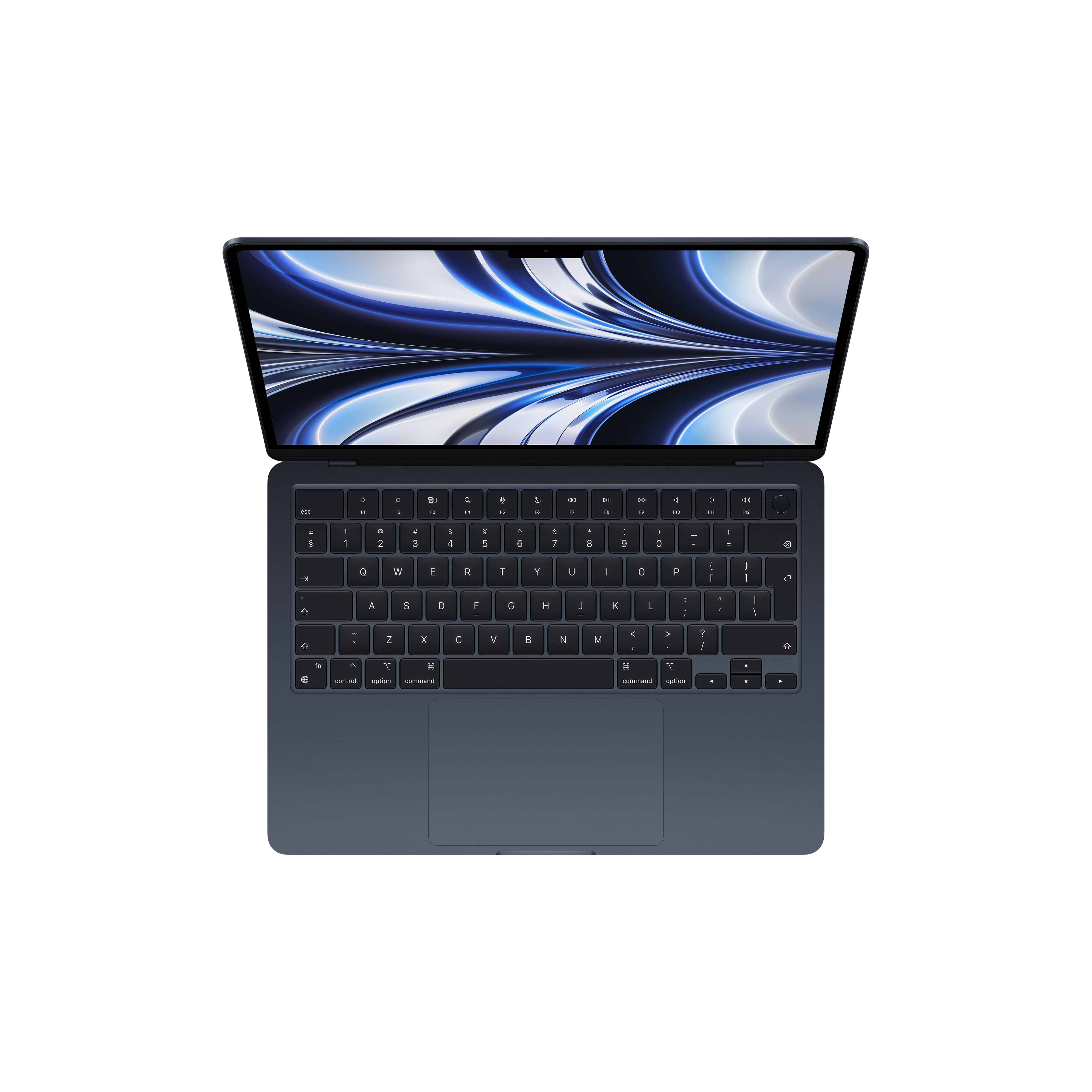מחשב נייד Apple MacBook Air 13 - MLY33HB/A M2 Chip 8-Core CPU 8-Core GPU 256GB SSD 8GB Unified Memory - צבע שחור חצות אחריות ע