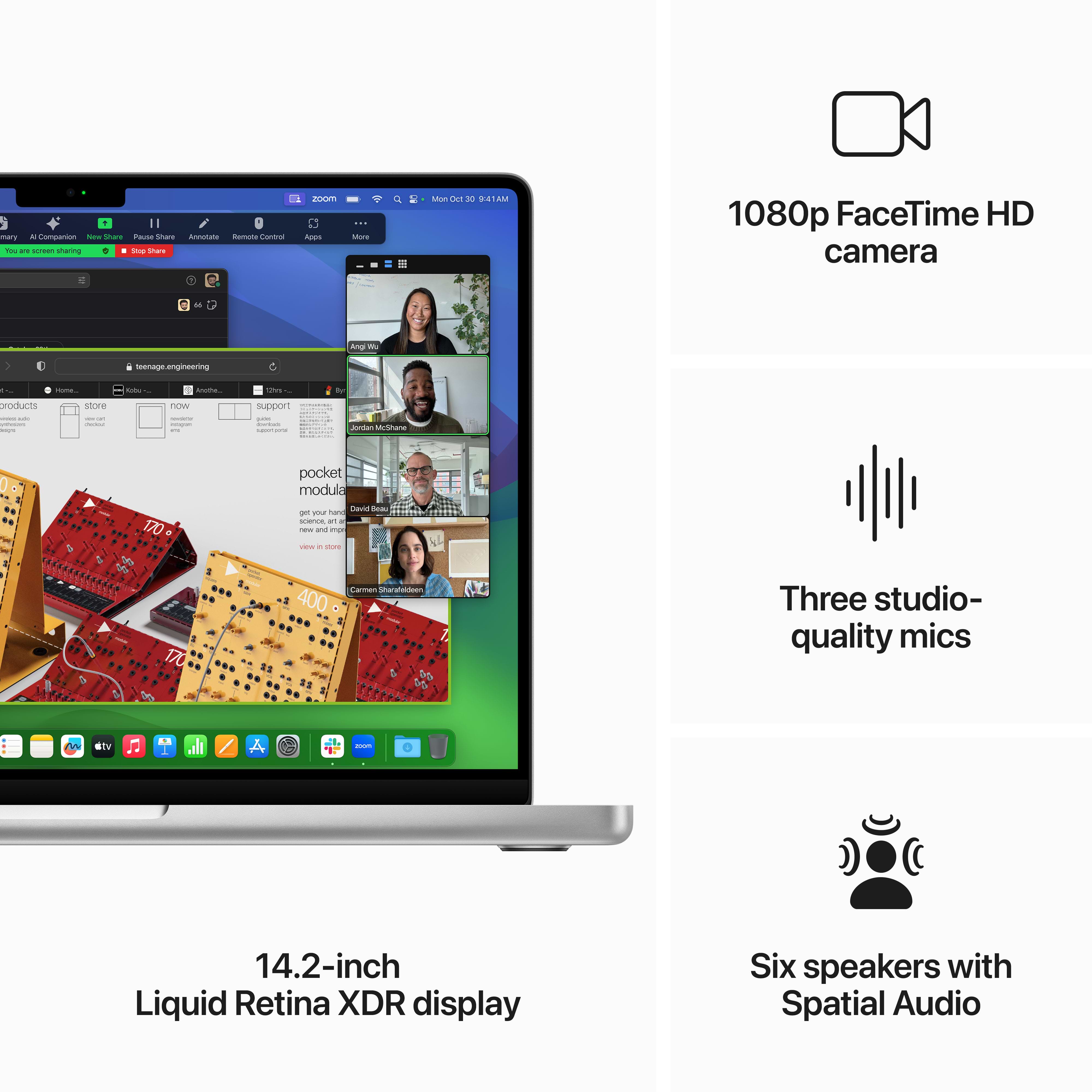 מחשב נייד Apple MacBook Pro 14 - MXE13HB/A M3 chip 8‑core CPU and 10‑core GPU 1TB SSD 16GB RAM - צבע כסוף שנה אחריות ע