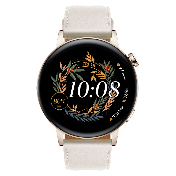 שעון חכם Huawei Watch GT 3 Elegant - צבע לבן שנה אחריות עי היבואן הרשמי
