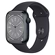 שעון חכם Apple Watch Series 8 GPS + Cellular 41mm Midnight Aluminium Case with Midnight Sport Band - צבע שחור חצות שנה אחריות ע"י היבואן הרשמי