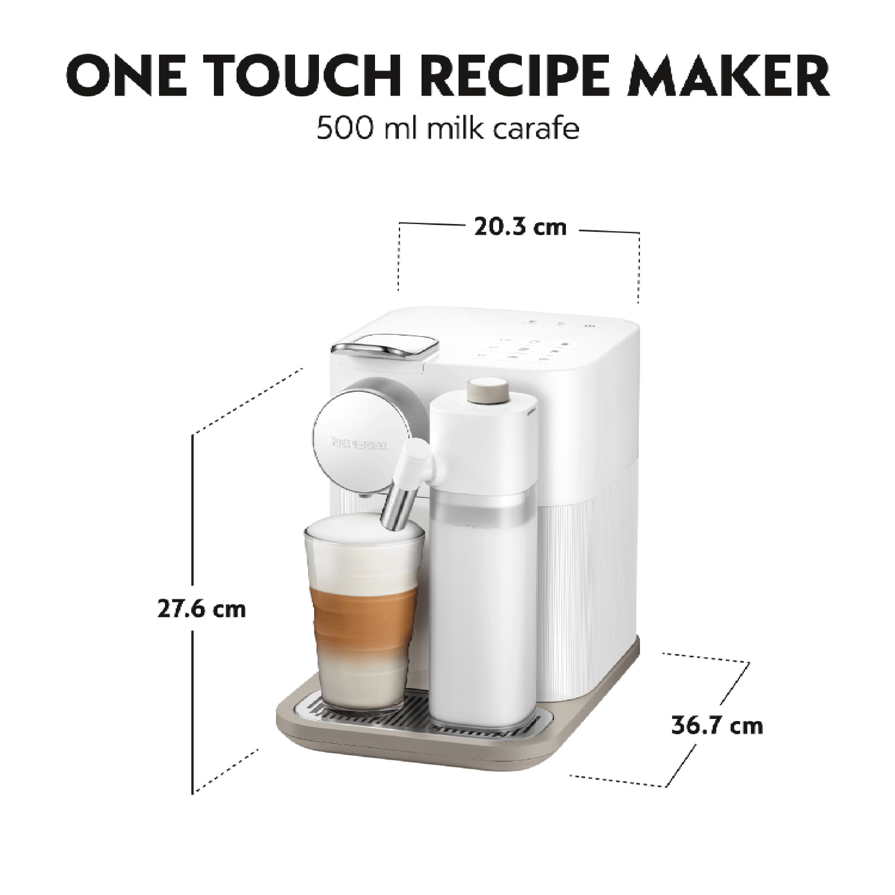 מכונת קפה נספרסו Nespresso Gran lattissima 2.0 F541 לבן - אחריות ע