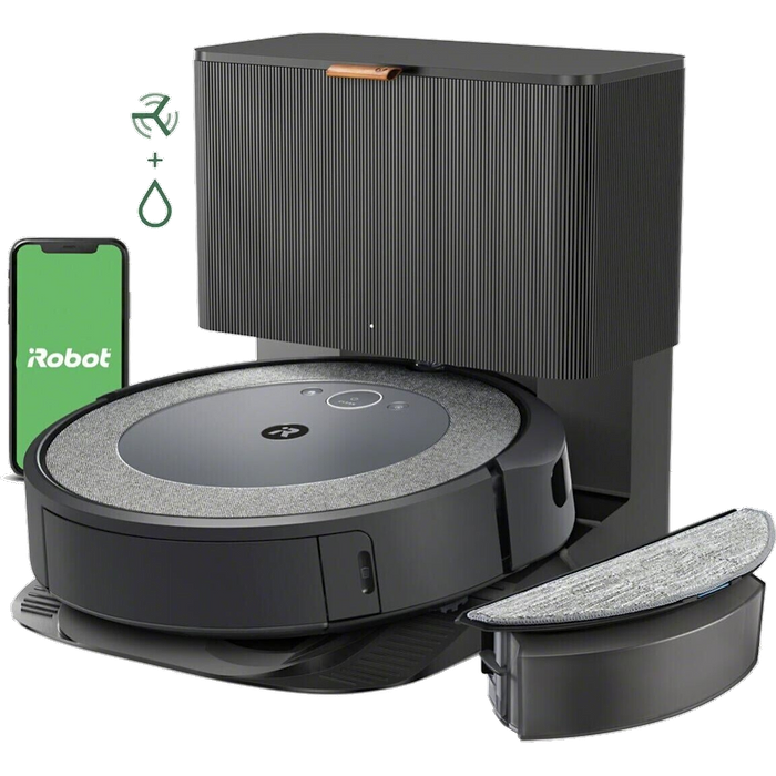 שואב שוטף רובוטי +iRobot Roomba Combo i5 - אחריות עי היבואן הרשמי 