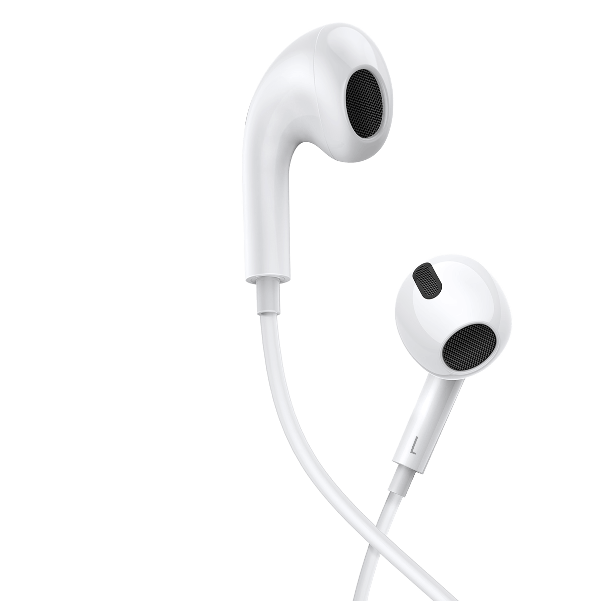 אוזניות חוטיות Baseus Encok C17 Type-C  - צבע לבן שנה אחריות ע