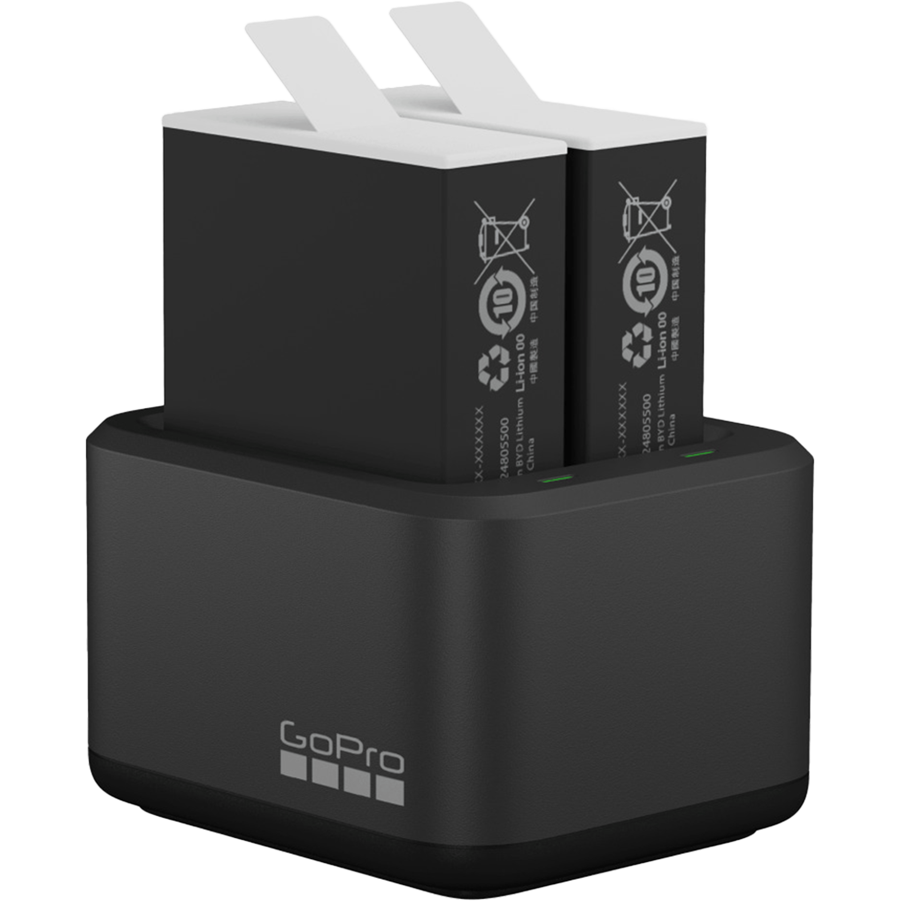 סט 2 סוללות עם מטען כפול מקורי אנדורו GoPro Enduro Dual Battery Charger + Enduro Batteries Hero9/10/11 - צבע שחור שנתיים אחריות ע
