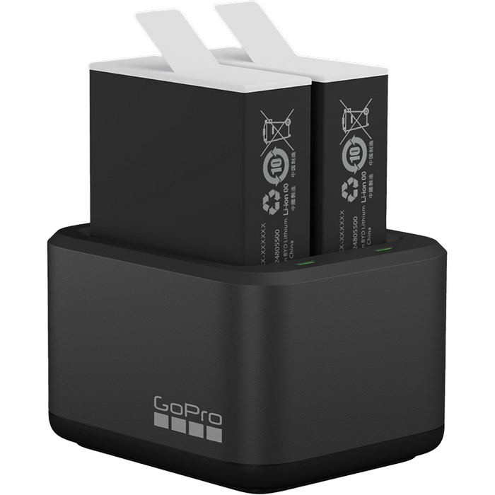 סט 2 סוללות עם מטען כפול מקורי אנדורו GoPro Enduro Dual Battery Charger + Enduro Batteries Hero9/10/11 - צבע שחור שנתיים אחריות עי יבואן הרשמי