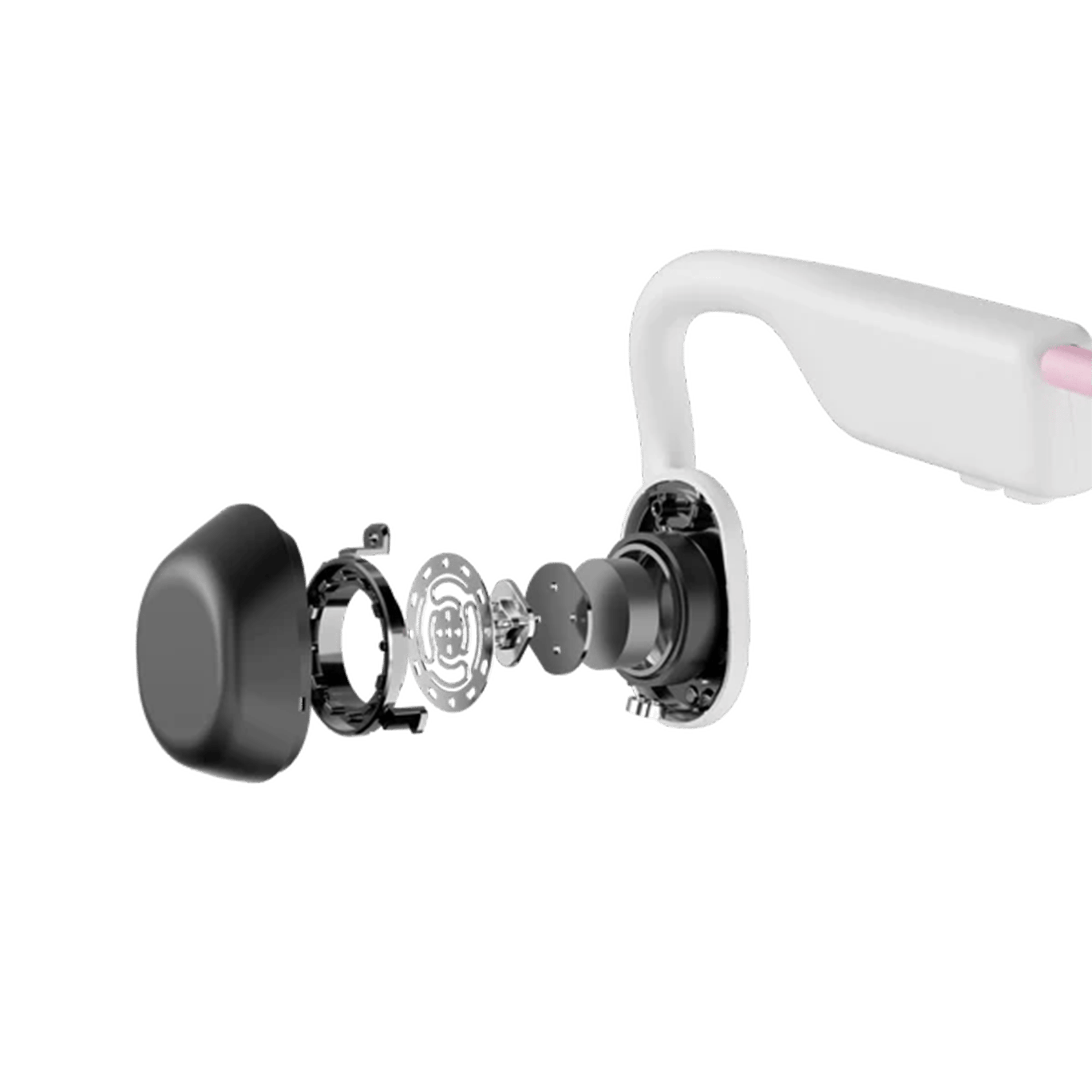 אוזניות עצם אלחוטיות מותאמות לספורט Shockz OpenMove IP55 - צבע ורוד שנתיים אחריות ע