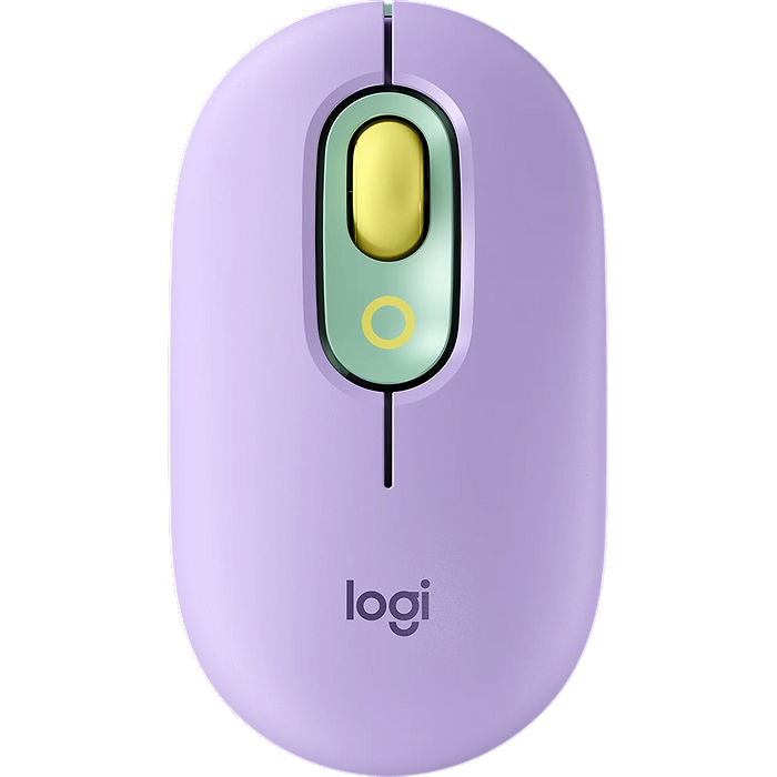 עכבר אלחוטי Logitech Pop 2.4Ghz/Bluetooth - צבע סגול מנטה שנתיים אחריות עי היבואן הרשמי