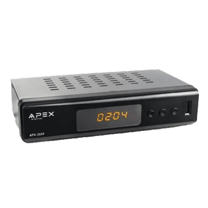 ממיר דיגיטלי לטלוויזיה APEX APX-2679 DVBT-2 - צבע שחור