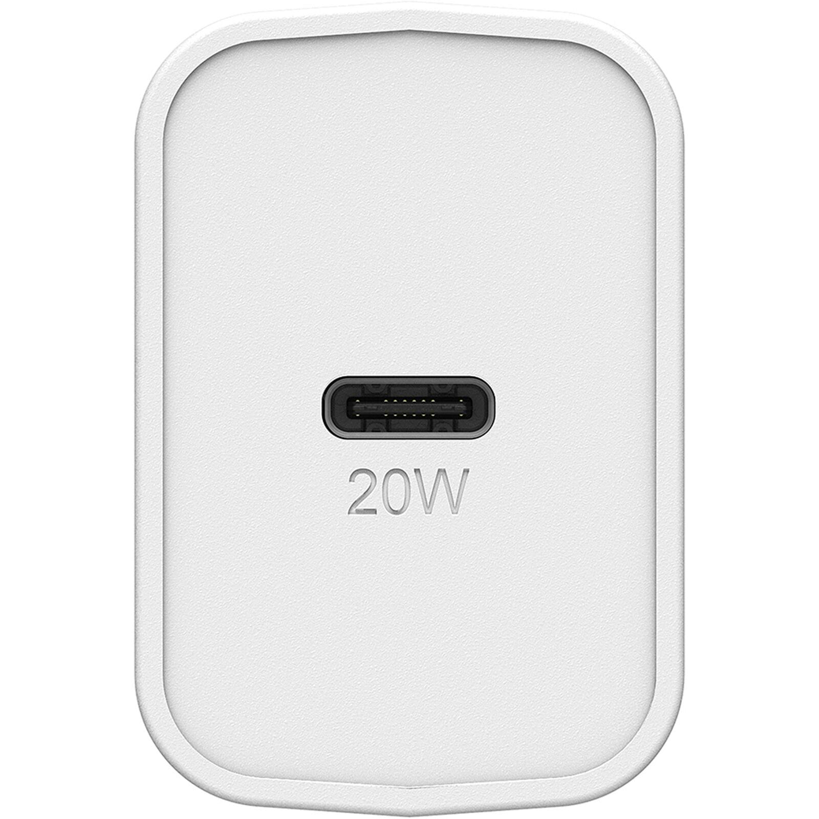 מטען בית Otterbox Premium USB-C 20W - צבע לבן שנה אחריות ע