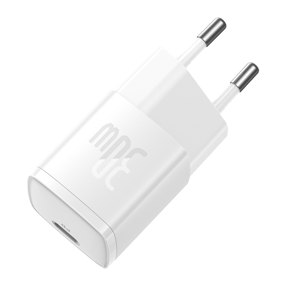 מטען Baseus Cube Pro Fast Charger USB-C 30W  - צבע לבן אחריות לשנה ע