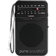 רדיו טרנזיסטור AM/FM נייד Pure Acoustics RD-20 - צבע שחור שנה אחריות ע"י היבואן הרשמי