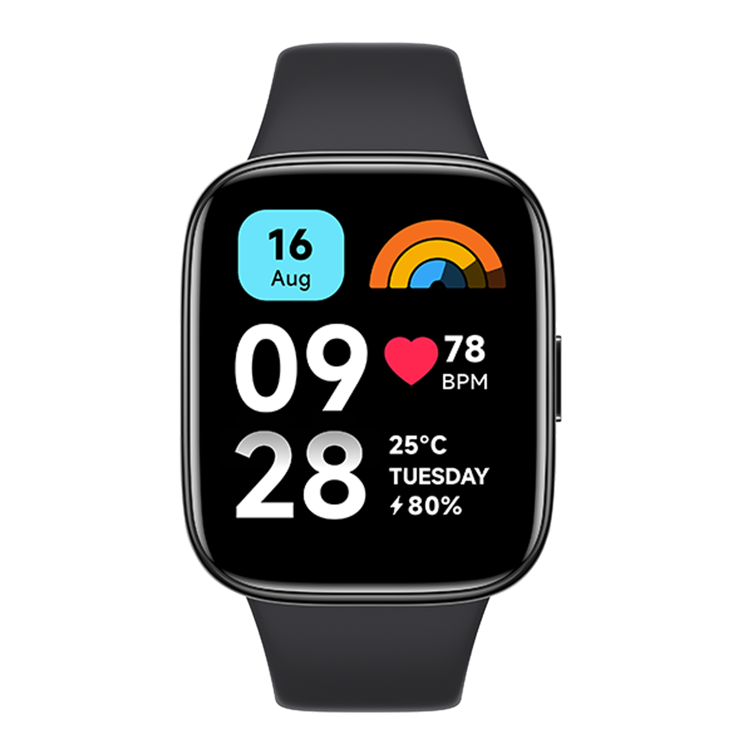 שעון ספורט חכם Xiaomi Redmi Watch 3 Active - צבע שחור שנה אחריות ע