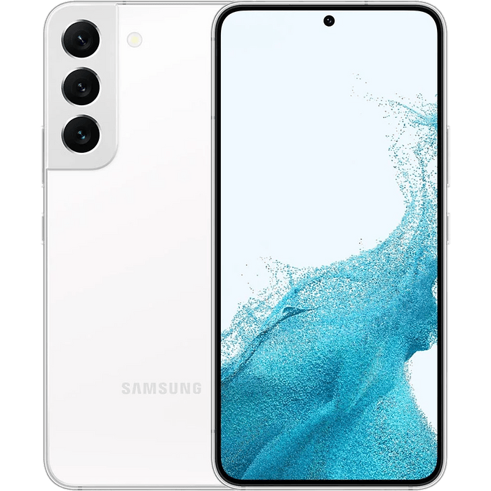 סמארטפון Samsung Galaxy S22 5G 128GB 8GB RAM SM-S901E/DS - צבע לבן שנתיים אחריות