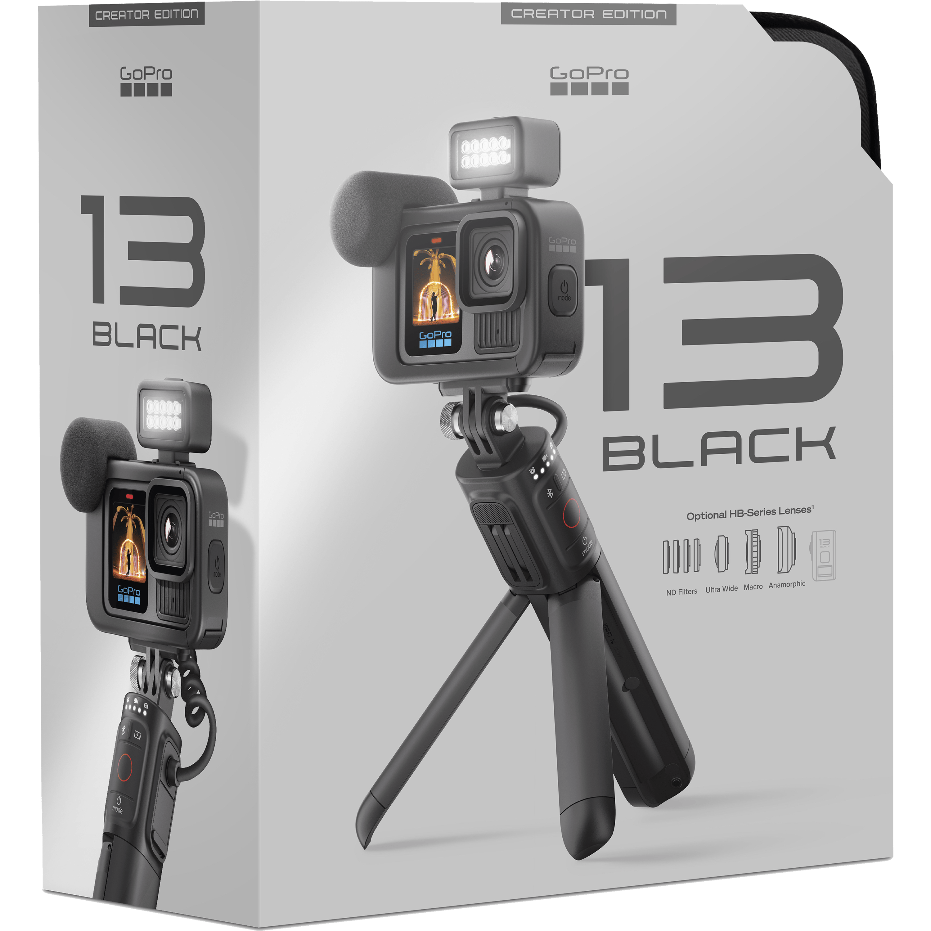 מצלמת אקסטרים GoPro Hero 13 Black Creator Edition - צבע שחור שנתיים אחריות ע