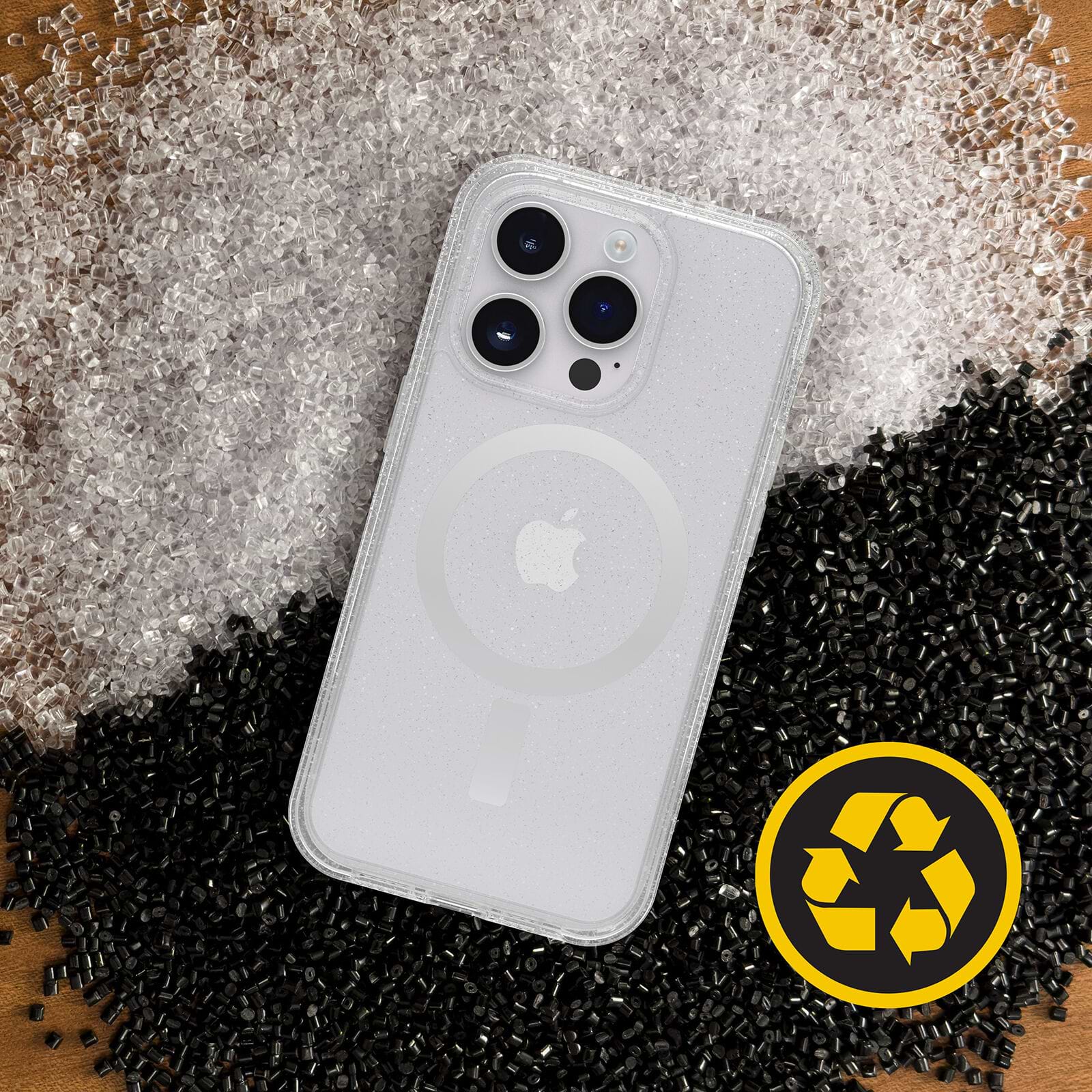 כיסוי Otterbox ל Apple iPhone 14 Pro דגם Sym. Stardust+MagSafe - צבע שקוף נוצץ שנה אחריות ע