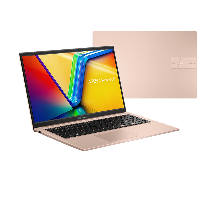 מחשב נייד Asus VivoBook 15 X1504ZA-NJ867W - Core i3-1215U 512GB SSD 8GB RAM Windows 11 - צבע ורוד זהב שנה אחריות עי היבואן הרשמי